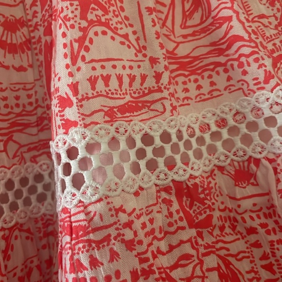 Strapless Pink Patterned Dress - Picture 4 of 4